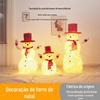 Boneco de neve de ferro luminoso de Natal Chapéu vermelho decoração branca janela de shopping de hotel grande decoração de cena