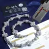 Cadena de Cuentas Hip-Hop Transfronteriza Europea y Americana Collar de Cuatro Hojas Joyería Plata S925 de Alta Gama Moissanita Collar para Hombre