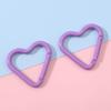 Aleación de Color Pintura Horneada Corazón Melocotón Corazón Mosquetón Hebilla de Seguridad Candado Llavero DIY Accesorios Mochila Gancho Pequeño