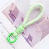 Cordão Curto Mini Tecido 8cm Pingente Chaveiro Brinquedo de Pelúcia Cordão Tecido à Mão Bloqueio de Cor Alça de Celular