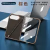 Adequado para capa de celular dobrável iPhonoDuo com caneta, capa anti-queda com padrão de fibra de carbono Kevlar galvanizado Apple Duo e protetor de tela