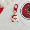 Llavero navideño de niña pequeña, colgante para mochila escolar, regalo de Papá Noel, adornos colgantes para mochila escolar, adornos navideños