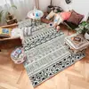 Tapete Listrado Simples para Sala de Estar, Tapete Resistente a Manchas Transfronteiriço para Quarto, Tapete Grande para Sofá e Mesa de Centro Atacado