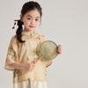 2024 Novo Estilo Verão Estilo Chinês Camisas Tops Calças de Chiffon Conjunto Meninas Estilo Retrô Camisa Saia