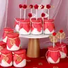 Inserts de Carácter Doble Felicidad Rojos, Vasos de Papel Decorativos, Cintas para Pudín, Pegatinas Push-Pop, Decoraciones para Mesa de Postres de Boda