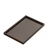 Bandeja para Juego de Té Estilo Japonés para Uso Comercial en Hoteles y Restaurantes, Bandeja de Exhibición de Madera de Bambú, Taza de Agua de Color Oscuro Vintage, Forma Rectangular para Uso en el Hogar