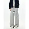 Pantalones cargo de paracaidista plisados retro americanos para hombre, pantalones rectos de pierna ancha de moda para otoño, pantalones deportivos largos hasta el suelo