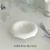 Prato de molho cerâmico nórdico criativo para uso doméstico, fofo design de flor em formato de coração, branco puro para lanche, lanche de chá, molho para mergulhar, prato de tempero