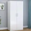 Armario grande de madera maciza, mueble sencillo para dormitorio del hogar, armario de almacenamiento para casa de alquiler, armario de almacenamiento para adultos, armario de doble puerta