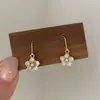 Pendientes Serie Flor de Cerezo Rosa para Mujer, Agujas de Plata, Elásticos, Dulces, Florales, de Nicho, de Gama Alta, Versátiles