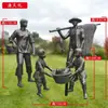 Escultura de Pescador Imitación Bronce de Fibra de Vidrio Lista para Usar, Escultura de Cultura Pesquera de Parque Costero, Adorno de Paisaje