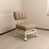 Taburete Pequeño para el Hogar con Respaldo, Ruedas Giratorias, Taburete Bajo, Taburete de Sofá Moderno, Taburete para Cambiar Zapatos, Silla Multifuncional, Taburete Bajo con Ruedas Silenciosas