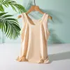 Camiseta sin mangas refrescante y versátil para mujer con tirantes anchos acanalados elásticos de cuello redondo ancho, adecuada para usar en capas o sola, top entallador