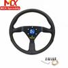 Venta Caliente Transfronteriza Volante Modificado de 14 pulgadas V1 Volante Competitivo de Carreras Volante Universal jdm de Liberación Rápida Cuero Genuino