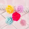 Micro paisagem decoração desenho animado bonito flor artificial rosa jóias telefone móvel concha cocar grampo de cabelo decoração acessórios