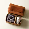 Juego de Té Kung Fu Portátil, Almacenamiento en Bolsa de Cuero de Gama Alta, Juego de Té de Porcelana de Jade Grasa de Oveja, Juego de Té de Lujo Ligero, Alta Apariencia