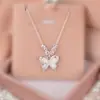 Collar de Ojo de Gato Mariposa para Mujer en Vivo de Tiktok, Nuevo Estilo Chino de Alto Nivel, Cuenta de la Fortuna, Exquisita Cadena Versátil para la Clavícula