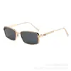 Nuevas Gafas de Sol Cuadradas de Metal para Hombres y Mujeres, Modernas y Sencillas Gafas de Sol de Moda de Metal