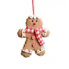 Nuevo Colgante de Hombre de Jengibre de Arcilla Blanda Colgante para Árbol de Navidad Lindo Hombre de Jengibre Decoración Navideña Colgante Retro Pintado a Mano