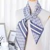 Estilo K Lenço Quadrado 90 Elegante Seda de Imitação Sarja Feminina Decorativo Lenço de Seda Feminino Toque de Seda DIY Lenço Fino de Seda