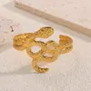 Pulsera abierta de oro laminado europeo y americano imitación Fritillaria, pulsera de moda con temperamento, comercio transfronterizo, lujo ligero, joyería de alta gama al por mayor