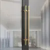 Manija de Puerta de Vidrio de Acero Inoxidable Engrosada de Gama Alta Manija de Puerta de Madera Maciza Dorada Moderna Manija Grande para Puerta Corredera de Sala de Conferencias