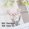 Contas Espaçadoras de Furo Duplo, Materiais Pintados para Corrente de Celular DIY, Miçangas Criativas para Pulseira Artesanal, Acessórios de Liga