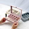 Caja de Joyería Conveniente Europea y Americana, Caja de Almacenamiento y Almacenamiento para Viaje de Negocios, Caja de Almacenamiento de Aretes de Viaje Compacta y Simple