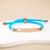 Materiales de Impresión a Color y Grabado Transfronterizos, Pequeños Regalos, Etiquetas Curvas, Pulseras Tejidas, Regalos Navideños Huecos con Forma de Corazón de Acero Inoxidable