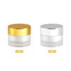 Frasco acrílico redondo recto de 50 g de venta caliente para crema para el cuidado de la piel embotellado, frasco de crema con tacto esmerilado