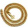 Joyería de Cobre Chapado en Oro Collar de Arena Dorada Vietnamita para Hombre, Patrón de Dragón Monocromático, Cuenta Redonda, Eslabón de Bambú, Collar de Imitación de Oro para Hombre