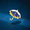 Paraguas de estrella broche creativo accesorios para ropa aguja de cintura traje de aguja antideslizante ramillete insignia de nicho pin de aleación
