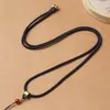 Cordão Delicado para Colar DIY de Ágata Vermelha Trançada com Pingente de Jade da Paz Ajustável e Cordão para Pendurar Pingente de Jade Âmbar