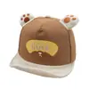 Gorro Protector Solar de Bebé de Dibujos Animados Algodón Puro Primavera y Verano Gorro Solar para Niños Gorra de Béisbol Suave con Visera de Oso para Bebé