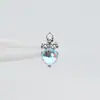 Pendientes de Aleación de Titanio F136 Opalo Lunar Helado Incrustados con Tachuelas de Labio de Diamante Tachuelas Cocleares Joyería para Piercing de Rosca Interna
