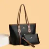 Bolsa Feminina Original de Marca de Luxo, Novo Conjunto de Duas Peças, Bolsa Tote de Grande Capacidade, Presente para Mãe e Sogra