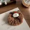 Nuevo Oso de Lana de Cordero Pinza para el Pelo Dibujo Scrunchie Dulce Accesorio para el Cabello de Niña Goma para el Cabello que no daña Pinza para el Cabello Accesorio para el Cabello