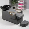Cama de Lavado Semi-Reclinable al por Mayor para Salones de Belleza, Cama para Cortar y Lavar el Cabello, Sillón de Lavado para Salón de Belleza, Cama de Terapia Capilar con Masaje