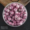 Contas cerâmicas de cor sólida galvanizadas 6mm contas soltas pulseira acessórios DIY contas macaron de furo grande acessórios DIY