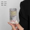 Taça de Vinho Pequena de Novo Luxo Leve, Vidro Espesso Em Relevo, Taça de Vinho Branco Pequena Doméstica, Copo para Dose de Bebida Espirituosa com Padrão de Gema