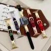 Gipsófila Zircón Cobre Correa de Cuero Adecuada para Apple Watch Iwatch11 Generación 10/987Ultra/Se