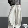Novidades de outono da moda feminina de alta qualidade de Dongdaemun, Coreia: Calças largas casuais de caimento solto estilo coreano