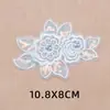 Tecido de Renda Flor Bordada Costurado à Mão Patch Saia Bolsa Cheongsam Dinastia Han Estilo Antigo Patch Furado Patch Flor Decorativa Patch Bordado