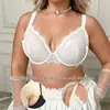 Sujetador de Encaje Sexy con Escote en V, Costuras, Tallas Grandes, Más Vendido en Shein Amazon, Lencería para Mujer [Procesamiento Personalizado]