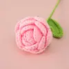 Rosa de Lã Gradiente Crochê Acabada Criativa Buquê Único Dia dos Namorados Dia dos Namorados Chinês Natal