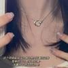 Collar de estrella para mujer, diseño de nicho, cadena de clavícula de lujo ligera de alta calidad, collar con lazo, colgante para novias estudiantes