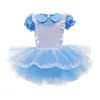 Roupas de Dança Infantis Femininas Verão Roupas de Treino Infantis Saia de Dança para Meninas Saia de Ballet Princesa Traje de Dança Peça Única