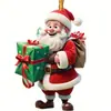 Venda Direta Transfronteiriça Criativa Acrílico Plano Presente Papai Noel Árvore de Natal Decoração de Casa