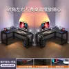 Escritorio de Gaming de Esquina Escritorio de Computadora Escritorio de Escritorio Hogar Doble Escritorio Estantería Mesa de Esquina para Dormitorio Escritorio de Oficina Mesa de Trabajo