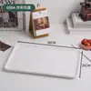 Bandeja de Paja de Trigo Estilo Nórdico Ins Bandeja Rectangular de Plástico para Uso Doméstico Taza para Empanadillas Taza de Té Plato Plato de Frutas